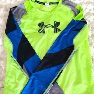 UA Boys Geometric Long Slv Size YXL